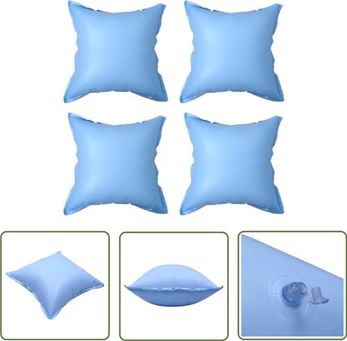 vidaXL Winterluchtkussen voor bovengronds zwembad 4 st opblaasbaar PVC - Zwembad Luchtkussen - Winterbescherming Zwembad - Zwembad Onderhoud - Bovengronds Zwembad - Pvc Zwembadkussen