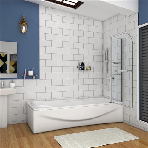 2-delig badwand draaibaar 180° ,120x140cm