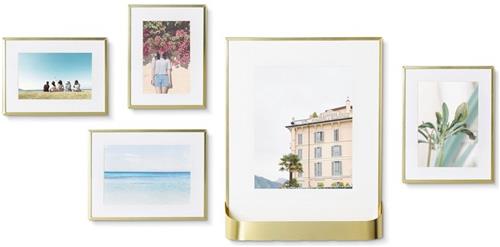 Umbra - Umbra Matinee Fotodisplay Set van 5 Messing Mat