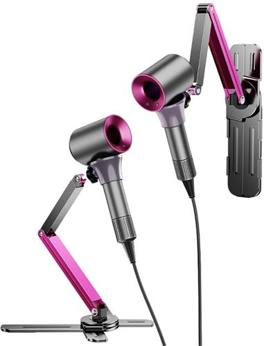 REFTTENW Föhnhouder - Uitschuifbare Fohnhouder - Afneembaar - Rvs - Wand Houder - Staande Föhnhouder - Geschikt Voor Dyson Philips Remington Braun Panasonic - Badkamer Accessoires