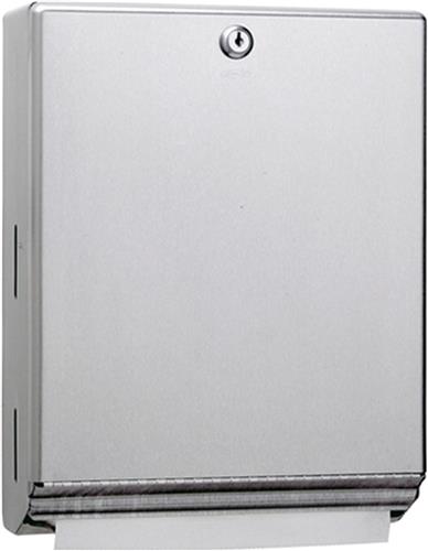 BOBRICK B-262 opbouw papieren handdoek dispenser in mat RVS voor de horeca