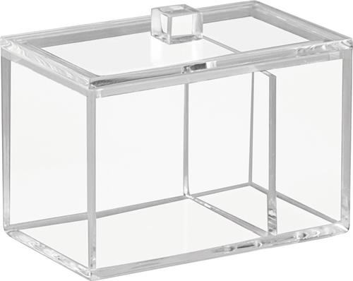 iDesign Wattenstaafjes -en wattenschijfjeshouder - Clarity