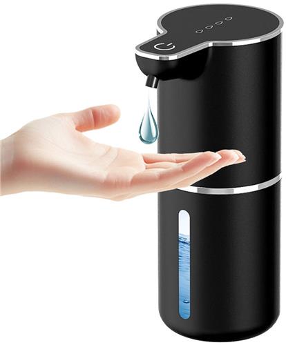 KZQ Automatische zeepdispenser - contactloze zeepdispenser - oplaadbaar - 4 niveaus instelbaar - geschikt voor keuken, badkamer, hotel, restaurant - verstelbare wandmontage - druppelaar oplaadbaar - zwart