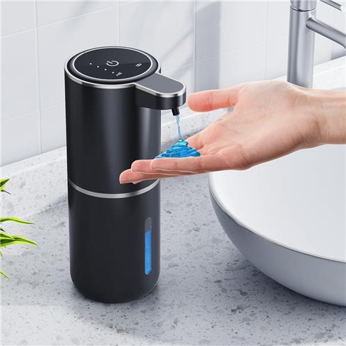 SNQ Automatische Zeepdispenser - 380 Ml - Elektrische Wandmontage - Aanraakloze Automatische Zeepdispenser - Usb-Oplaadbaar - Met Infraroodbewegingssensor - Geschikt Voor Badkamer - Keuken - Kantoor - Zwart
