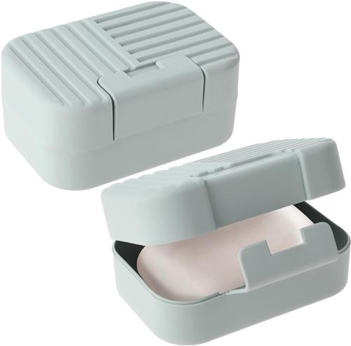 KZQ Zeephouder - Zeepbakje - Zeepdoos - Draagbare Zeepkast - Lekvrije Zeepdoos voor Vakantie en Reizen - Waterdicht voor Reizen - Met Deksel - Geschikt voor Thuis Badkamer Reizen Kamperen - Toiletartikelen - Kunststof - 11x7.5x5cm - Blauw