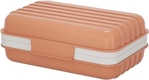 KZQ Zeepbak - Zeepdoos - Met deksel - Draagbare zeephouder - Afvoerzeephouder - Reiszeepbak - Draagbare zeepbak - Stijlvol thuisgebruik - Geschikt voor badkamer, douche, sportschool, reizen, kamperen, buiten - oranje