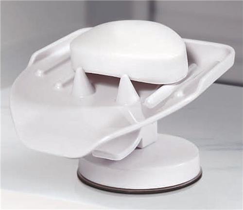 CALICOSY - 2 in 1 witte zuignap zeephouder 12x13x9cm