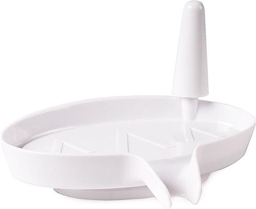 ASTUCEO - Wit zeepbakje met ringhouder 15x11x10cm