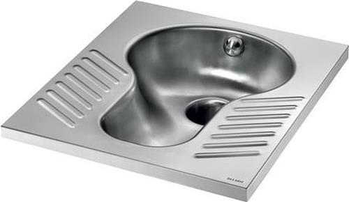 Hurktoilet SHA XS 1 sproeikop+hevel RVS 304 mat