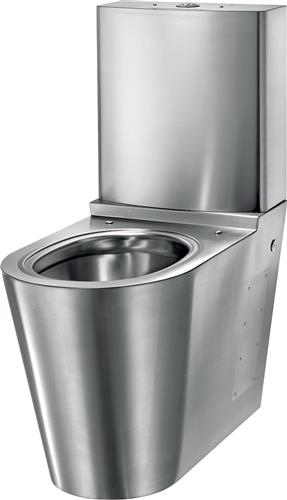 WC MONOBLOC S21 RVS 304 mat gepol + spoelbak