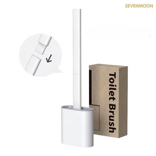 SEVENMOON® WC Borstel met houder- Toiletborstel - felixibele toiletborstel duurzame wc borstel - Wit