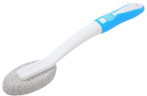 SNQ Puimsteen reinigingsborstel - Puimsteen met handvat - 31 × 6 × 6 cm - Voor toilet, keuken, wastafel, badkamer - Blauw