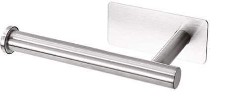 KZQ Toiletrolhouder - Papierhouder - Toiletrolhouder - Wandmontage of zelfklevend - Toiletrolhouder voor badkamer en keuken - 16,5×8,2cm - Zilver