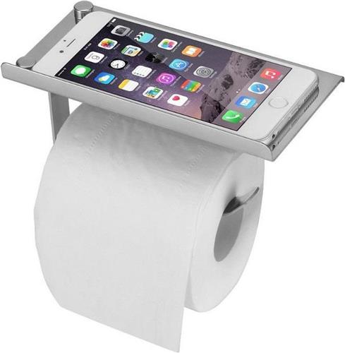 Toiletpapierhouder met verrijdbaar schap