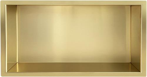 Sanifun inbouwnis Gerrad 300 x 600 x 100 mm geborsteld messing