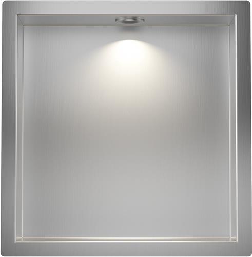Sanifun Demir inbouwnis met LED 300 x 300 x 70 RVS
