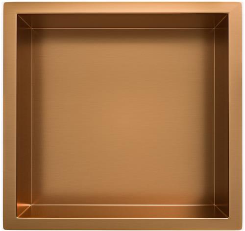 Sanifun Demir inbouwnis 300 x 300 x 70 geborsteld brons koper