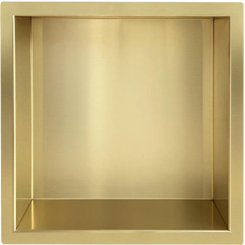 Sanifun Demir inbouwnis 300 x 300 x 70 geborsteld messing