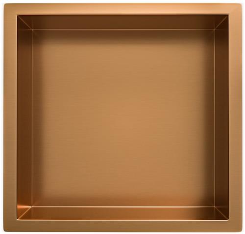 Sanifun Demir inbouwnis 300 x 300 x 100 geborsteld brons koper