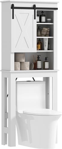 HOMCOM-WC-kast-Spaanplaat-67x25x172cm-Wit