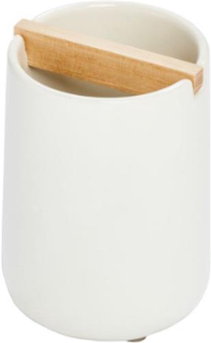 Tandenborstelhouder, Keramiek, Kokos Wit - iDesign | Eco Vanity
