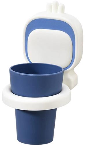 SNQ Badkamer bekerhouder-tandenborstelhouder, aan de muur gemonteerd, badkameraccessoires, anti-val mondwaterbeker (blauw)-18*8.3CM