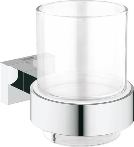 GROHE Essentials Cube houder met drinkglas - Chroom