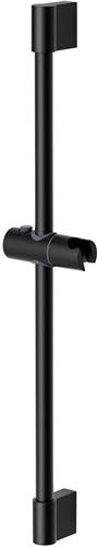 DERW Max Glijstang - 57 cm - Verstelbare hoogte en hoek van de handdouche - Nieuw gat vereist - Zwart
