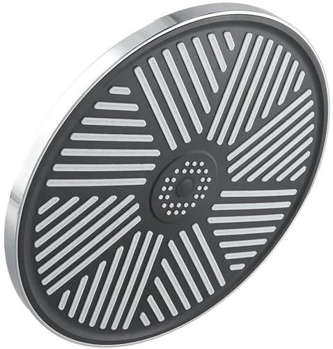 KZQ Douchekop - Grote Douchekop - Regendouchekop - Hoofddouchekop met Antikalksproeikop - Tuindouchekop - 10 Inch - Zilver