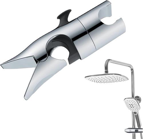 SNQ Douchehouder - Universeel - Wandmontage - Handdouchehouder - 360° Verstelbare Douchekophouder Voor Badkamer - Toilet - Zilver
