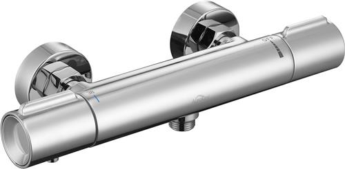 Auralum Max Thermostatische Douchekraan - Hartafstand 15 Cm - Incl 38°c Veiligheidsslot - Chroom