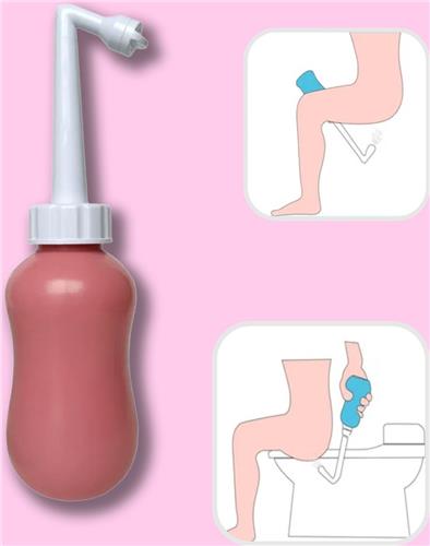 Bubba bump - Peri Bottle - Postpartum - Kraamtijd - Zwangerschap - Spoelfles - Vaginale - peri-fles - Vaginale spoelfles - Roze - vaginale douche - spuitmond