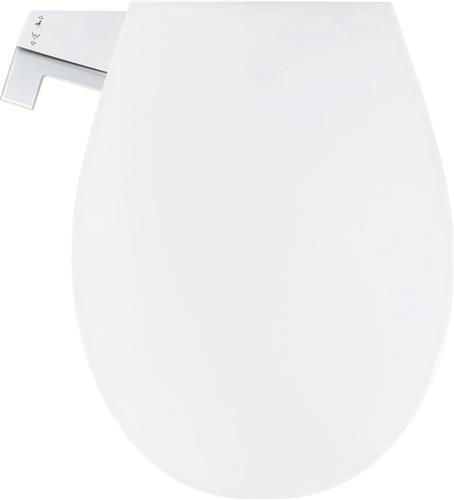 GROHE Bau handmatige bidetzitting - Met deksel - Softclose - Geen elektriciteit nodig - 2 sproeiarmen