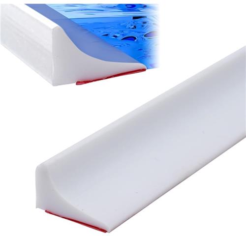 Daity 2m - Opvouwbare douchedrempel, douchedrempel waterbarrière en retentiesysteem, houdt water binnen de drempel, scheiding van droog en nat (wit)