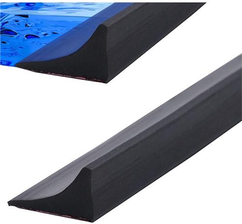 Daity 2m - Opvouwbare douchedrempel, douchedrempel waterbarrière en retentiesysteem, houdt water binnen de drempel, scheiding van droog en nat (Zwart)