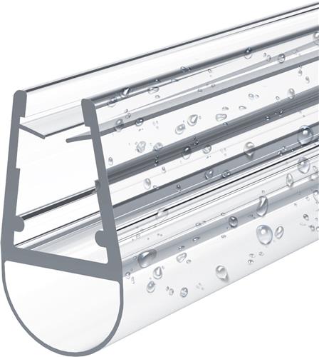 EMKE Douchestrip - PVC Waterkering Douche - S01 - voor Glasdikte 7-8mm - 60cm Lang - Douchedeurafdichting - Lekstrip