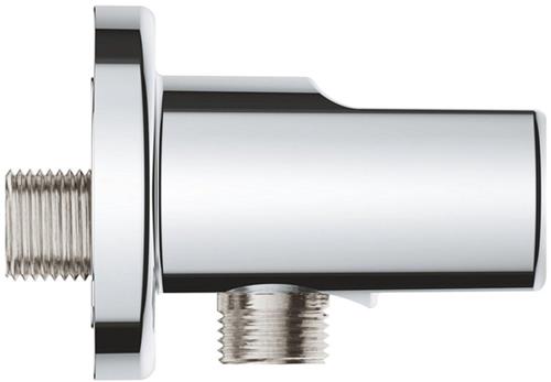 GROHE Tempesta Wandaansluitbocht - 1/2" - met houder - met terugstroom beveliging - chroom
