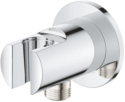 GROHE Tempesta Wandaansluitbocht - 1/2" - met houder - chroom
