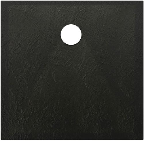 Allibert MARA douchebak 90×90 steendecor zwart
