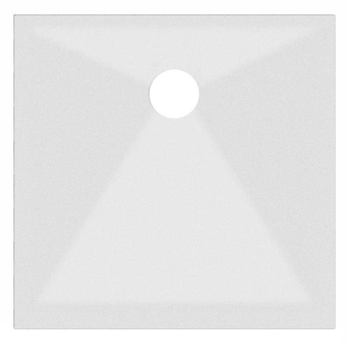 Allibert MADI douchebak 90×90 gekorreld mat wit