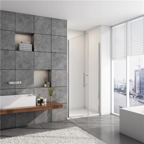 90x180cm douchedeur NANO EasyClean veiligheidsglas chroom