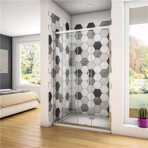 Schuifdeur 110x190cm, helder veiligheidsglas