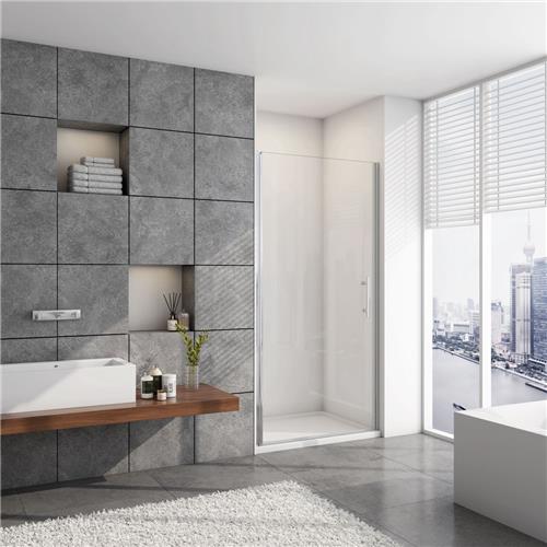 100x180cm douchedeur NANO EasyClean veiligheidsglas chroom