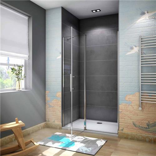 Doechedeur 90x195 cm,draaideur, 6 mm NANO EasyClean veiligheidsglas