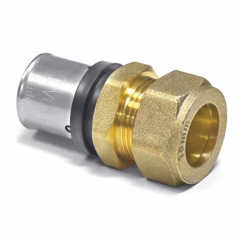 Persfitting overgang naar koperen buis 20 x 2 - 18 mm
