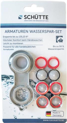 SCHÜTTE Waterbespaarset - 11-delig - Mousseurs + Montagesleutel "Made in Germany"
