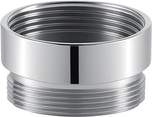 SNQ Kraanadapter - 1 - 22×13 mm - M22 binnendraad naar M22 buitendraad - Kraanbeluchter - Geschikt voor aansluitingen op keukengootsteenbeluchters - Zilver