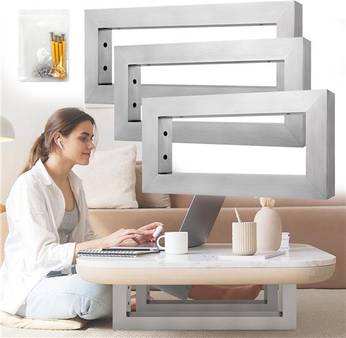 Set van 2 wandconsoles, plankdragers, console, wastafelhouder, roestvrij staal 300-400 mm, 35*15cm