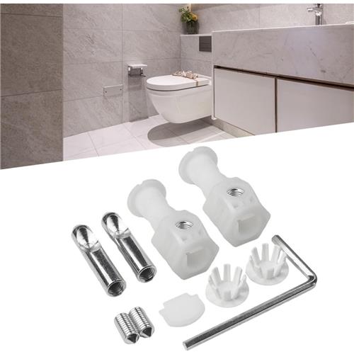 Daity Bevestigingsbouten voor wandtoiletten, accessoires voor reparatieschroeven, toiletaccessoires, accessoires voor verbindingsgereedschappen, badkamerbevestigingsset (Wit)