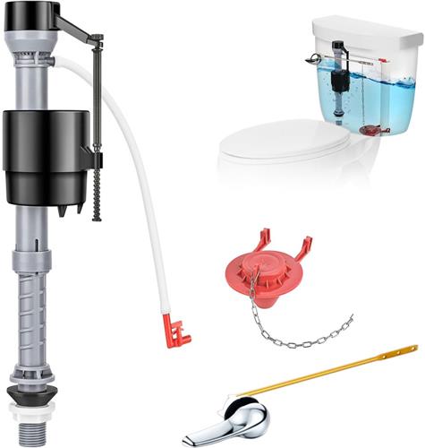 REFTTENW Universeel Binnenwerk Set van 4, Vlotter, Vlotterkraan universeel, Binnenwerk voor keramisch reservoir, Universele Flotteurkraan, Toiletten Accessoires